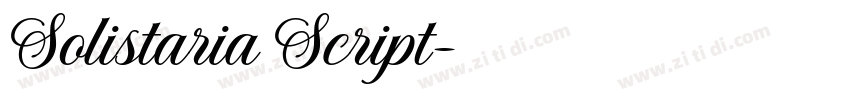 Solistaria Script字体转换